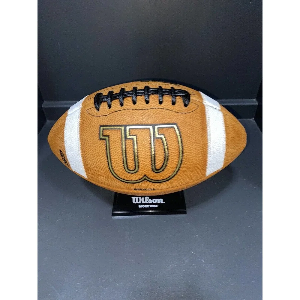 WILSON GST 1003 NCAA/NHSF Leather Game Football - NEW w bowl game logo - Picture 1 of 8